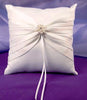 White Satin & Pearl Ring Pillow